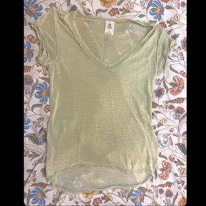 Free People distressed v neck top